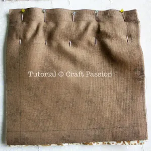attach lining on purse