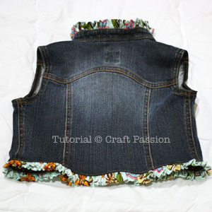 ruffles denim vest - back