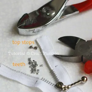 shorten metal zipper