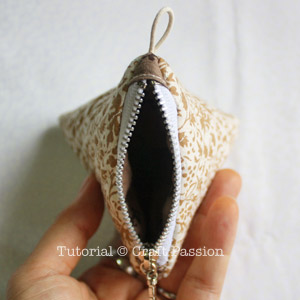 turn purse right side out from opening