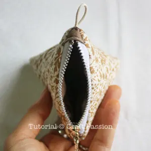 turn purse right side out from opening