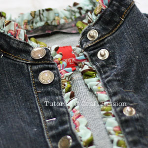 sew ruffles denim vest