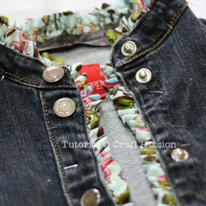 sew ruffles denim vest
