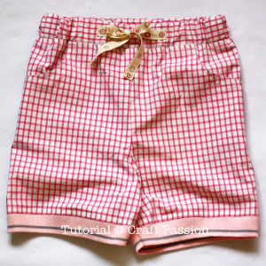 kid shorts with rib knitted hem