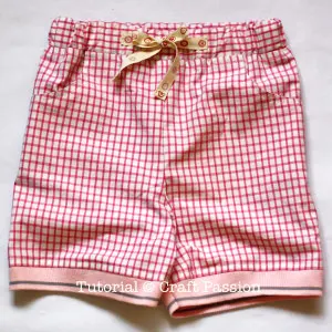 kid shorts with rib knitted hem