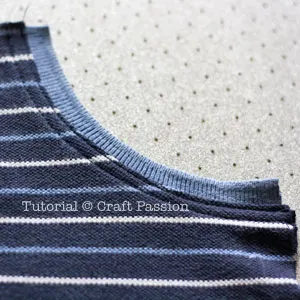 sewing jersey shorts with rib pocket