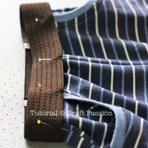 sew elastic band directly to shorts