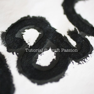 close-up stencil stenciling letter