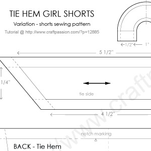 tie hem shorts sewing pattern