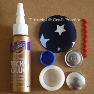 fabric button tools & materials