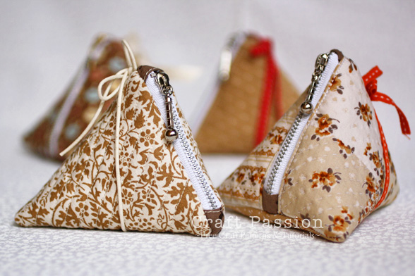 triangle coin purse sewing pattern