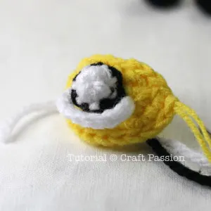 Amigurumi yellow pacifier