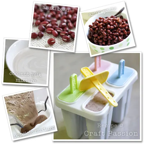 azuki bean popsicle ingredients & method