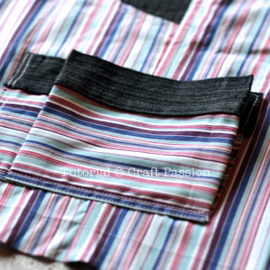 sew dual cargo pocket to pants