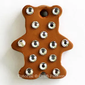 make rhinestone polymer clay craft
