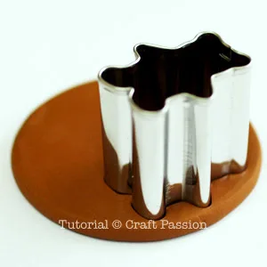 polymer clay with cookies cutter