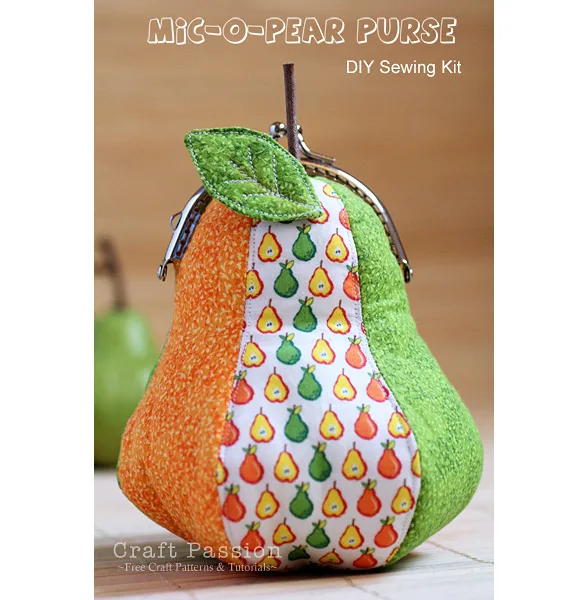 ball clasp frame pear purse