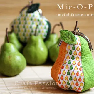 PEAR-SHAPED GAMAGUCHI COIN PURSE SEWING PATTERN