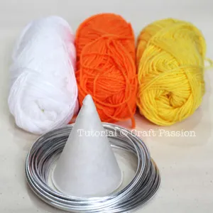 Material to make Candy Corn memo holder