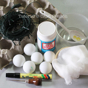 Materials to make ghost lights