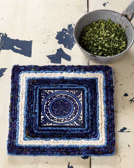 Locker Hook: Indigo Dial Trivet