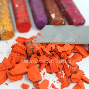 oil pastel chips recycle oil pastels