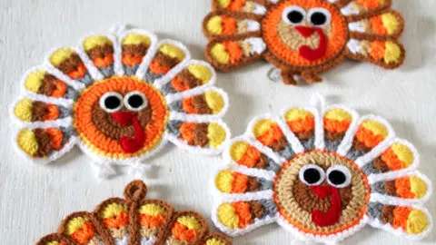 Image for Crochet Turkey Coasters Pattern
