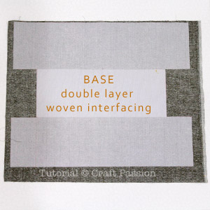 external piece with hard interfacing