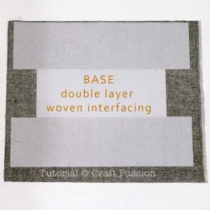 external piece with hard interfacing