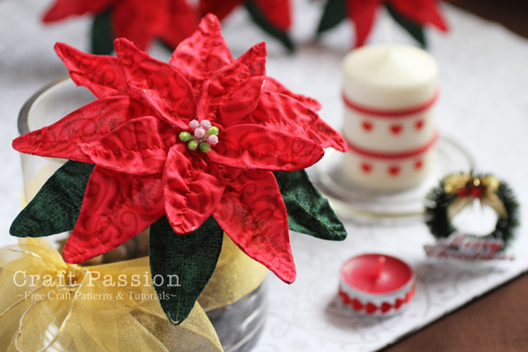fabric poinsettie