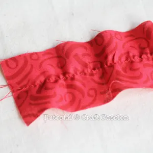 prepare fabric for poinsettia