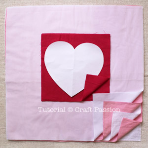 sew valentine pillow