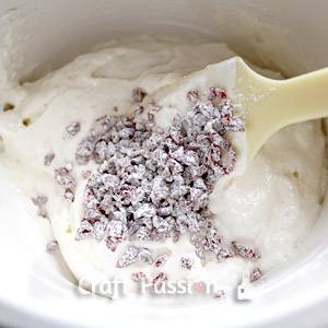 add dusted dried cranberries