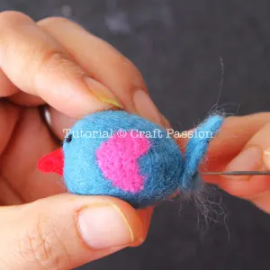 needle felted birds
