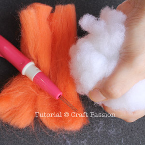 needle felt carrot material