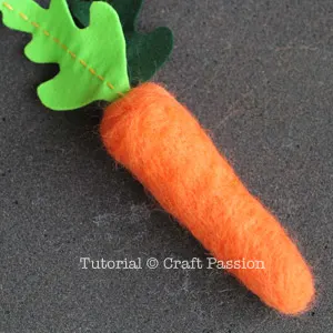 needle felted carrot