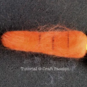 needle felted carrot