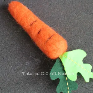 needle felted carrot