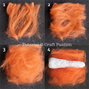 how to felt carrot