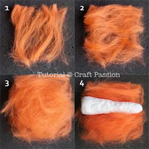 how to felt carrot