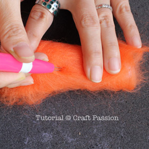 needle felt wool core