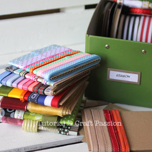 organize by type ribbons storage organizer