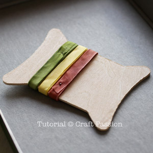 ready made wooden board ribbons storage organizer