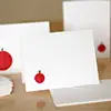 apple shaped stamped cards