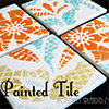 painted ceramic tile