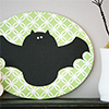 stanciled bat silhouette DIY paint projects