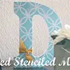 stenciled monogram DIY paint projects