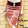 stenciled pencil skirt