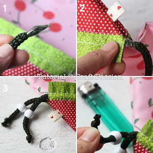 strawberry drawstring bag