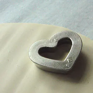 polymer clay heart-cookie charm